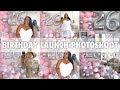 DIY: At Home/Indoor Photoshoot Set Up | Birthday Business Launch | Balloon Backdrop | VLOG