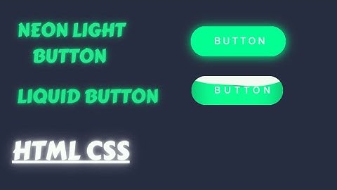 Liquid Button Animation | Liquid Animation After Effects | Neon Button CSS Hover Effect