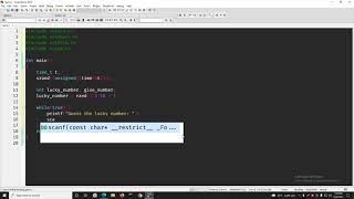Creating a guessing game using While loop  in C programming