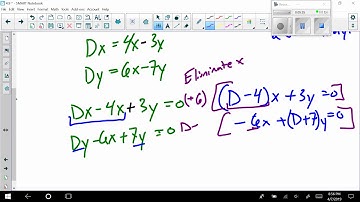 Solving Linear System or DEs - Elimination method with Operator - Made Easy