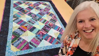 USE ANY SIZE SCRAPS!?! Donna's FREE 'scrappy lattice' Quilt!