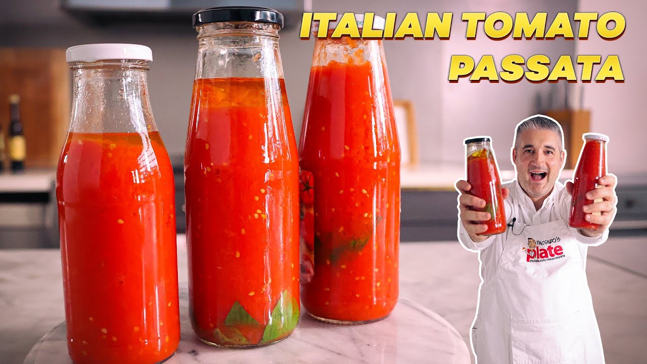 How to Make ITALIAN TOMATO PASSATA at Home (Small Batch Tomato Sauce) | Vincenzo