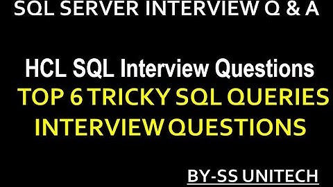 Top 5 SQL Tricky Interview Questions | HCL SQL Interview Questions | SQL Server 2020 | Part 60