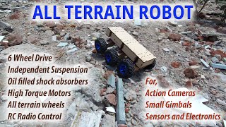 Robokits All Terrain Robot, 6wd with independent suspension with RC Control, Aduino controller