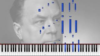 Video thumbnail of "Heino Kaski - Op. 34 No. 1 "Yö meren rannalla" ; "Nacht am Seestrand" [Synthesia] (Piano Tutorial)"