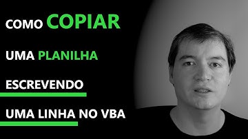 Como copiar uma planilha escrevendo uma linha no VBA | Excel VBA