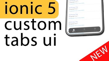 ionic 5 custom tab ui | Under 5 minutes
