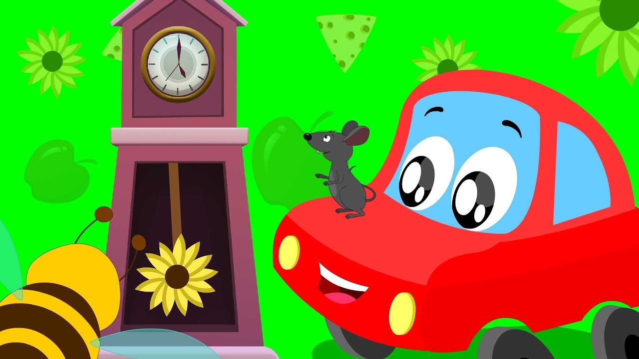 Hickory Dickory Dock | Little Red Car Video For Kids & Babies
