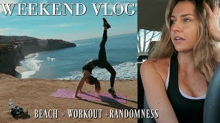 WEEKEND VLOG! Beach Workout + Randomness