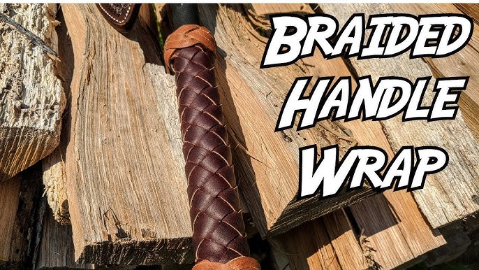 Making another braided leather handle wrap with more explanation on how I  braid these things 