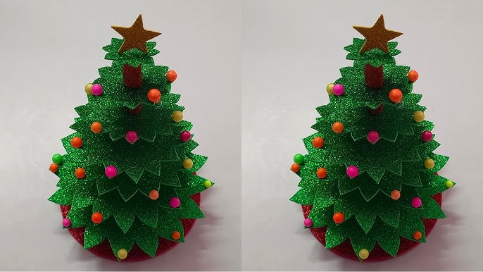 Christmas Decoration- Glitter Styrofoam Cone Christmas Trees  #HandmadeHoliday14 - Keeping it Simple