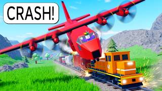 I Crash a BIG Plane Into Trains on Roblox BUT It Destroys The Plane! I Crash a BIG Plane Into Trains on Roblox BUT It Destroys The Plane!