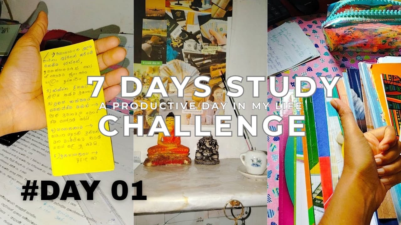 7 Days study challenge 🙃💪| #Day 01✅| A productive day in my life 😌👍 vlog 008 #viral #study #fypシ 