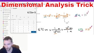 Scientific Notation Mental Math for Dimensional Analysis Problems : Front #, Back # !