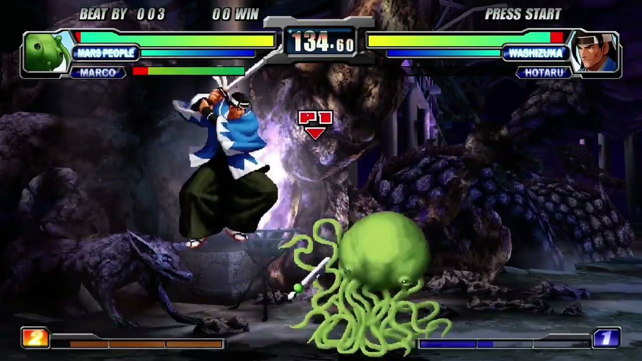 NEOGEO BATTLE COLISEUM 💥 | Marco Rossi 🔫, The Mars People 👽 🆚 Hotaru Futaba 🌸, Washizuka Shōgorō 🏯