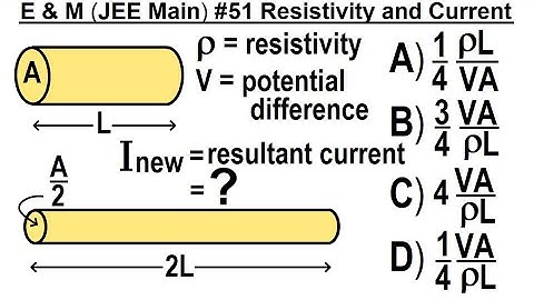 JEE Main Physics E & M #51 Resitivity and Current