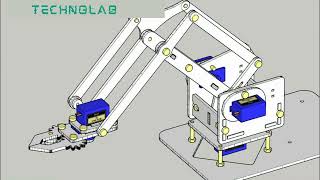 Braço Robótico Arduino Technolab - Montagem Mecânica