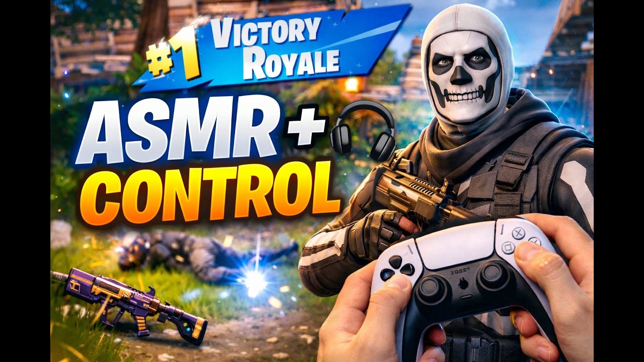 ASMR Fortnite 🎮 | Victoria Royale en Solo con Control (Sonidos Satisfactorios)
