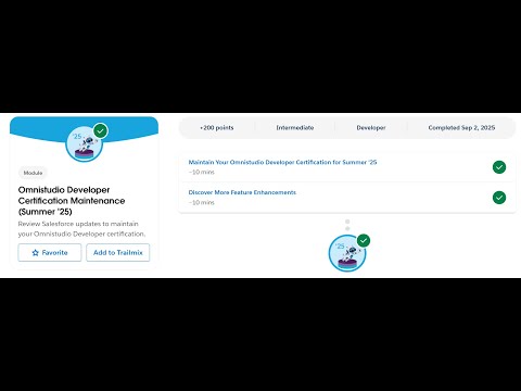 Omnistudio Developer Certification Maintenance (Summer ’25) | Salesforce