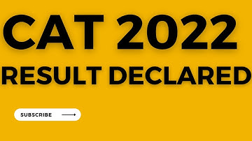 CAT 2022 Result Declared #MBAA2Z