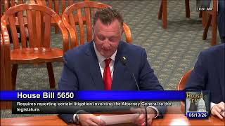 Rep. Jason Woolford testifies for Judiciary committee on HB 5650