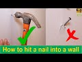 How to hammer a nail into a wall without cracking the plaster - step by step