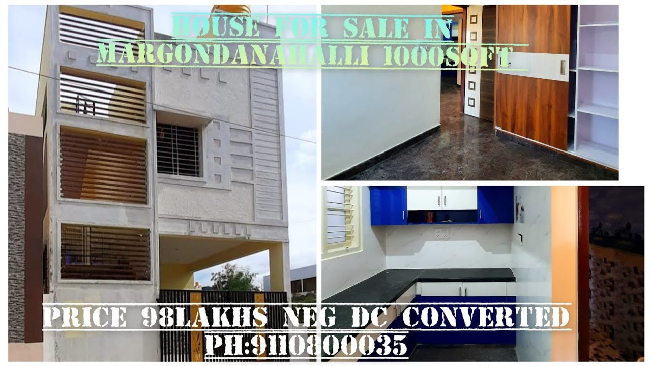 4BHK INDEPENDENT HOUSE FOR SALE IN MARGONDANAHALLI PRICE 98LAKHS NEG PH 9110800035 YouTube
