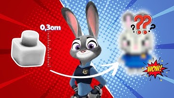 How to Build Judy Hopps from Zootopia with Mini Bricks (0.3 cm) | Detailed Tutorial!