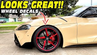 MK5 Supra Mods Wheel Decals Installation