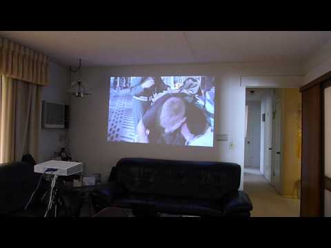 LG PA70G--LED Projector--Soft Lighted Room Demo Test