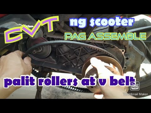 How to  replace roller and v belt in motorcycle CVT