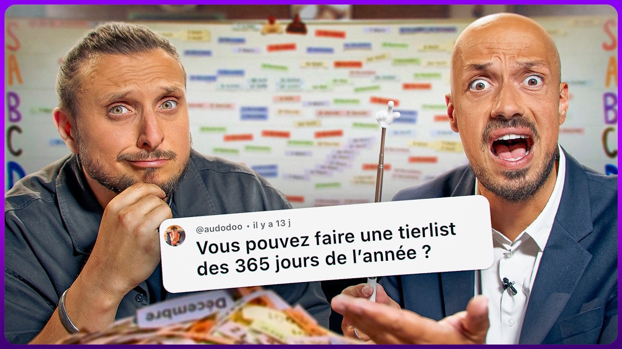 Tierlist des 365 jours de l’année (Dramas, Polémiques a… — Transcript