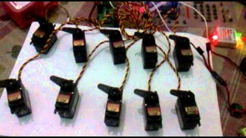 Control 10 RC-Servos using SD21 Servo Controller