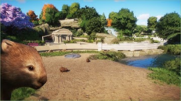 🐗Simple and little common wombat habitat | Quaco Zoo | Planet Zoo | speedbuild🌻