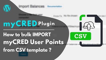 myCRED Help | How to bulk import #myCRED user points from CSV template?