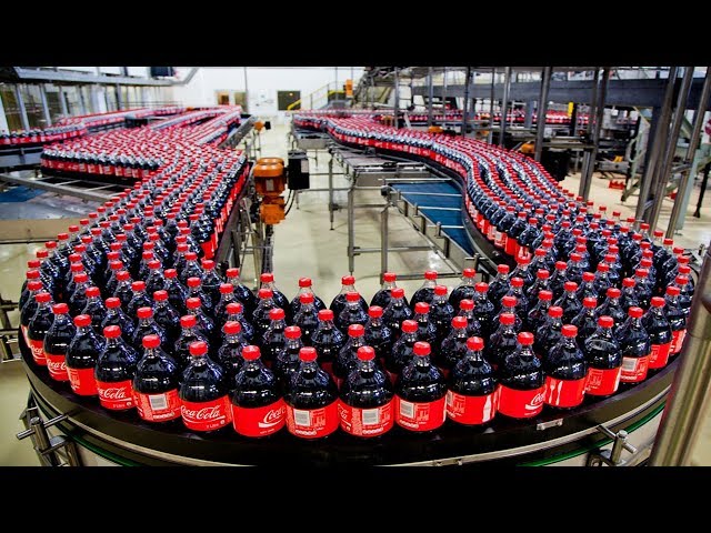 Amazing coca cola manufacturing line - Inside the soft drink factory - Filling Machine class=