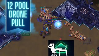 12 pool drone pull Z v P l Starcraft 2 2023 guide