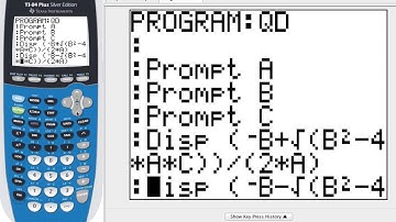 Video #2 - Creating a Simple Quadratic Formula Program on the TI-84
