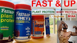 Supplement Stack @FastandupIn | Whey Protein | Plant Protein | L - Arginine | BCAA Product Review