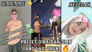 PRESET FF 😺 DI BAWAH 5MB 😯 POKONAMA I LOVE YOU MELEDAK 🤙
