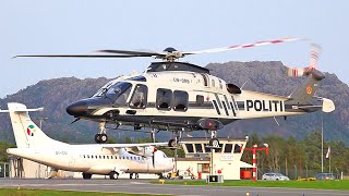 Police Helicopter - Leonardo AW169 | Arrival and departure | Stord airport, september 2023