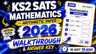 KS2 SATs Maths 2026 Year 6 Paper 1 Arithmetic | Full Paper Walkthrough & Answers