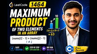 LeetCode 1464 - Maximum Product of Two Elements in an Array | Easy C++ Solution 🚀