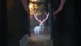 🦌 “Magical White Deer in Enchanted Forest! #WildlifeShorts #ViralShorts #ShortsViral #WildlifeShorts