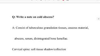 Tubercular Spine series - 2 (cold abscess)