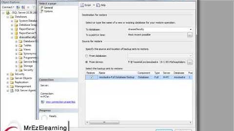 كيفية استعادة قاعدة البيانات من ملف الباك اب - قواعد بيانات سيكول سيرفر