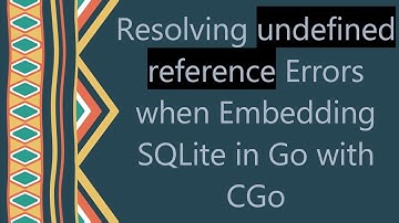 Resolving undefined reference Errors when Embedding SQLite in Go with CGo