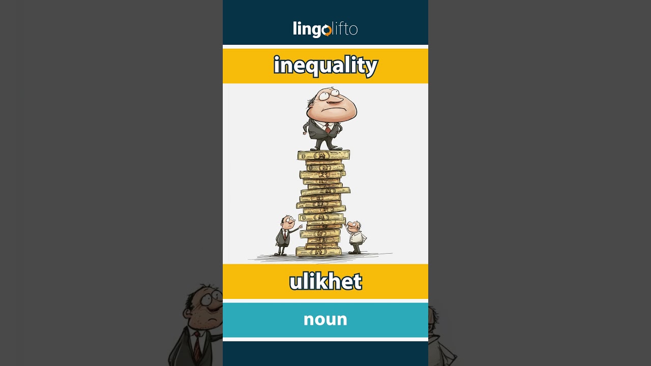 🇬🇧🇳🇴 inequality - ulikhet : learn English : la oss lære engelsk : vocabulary builder