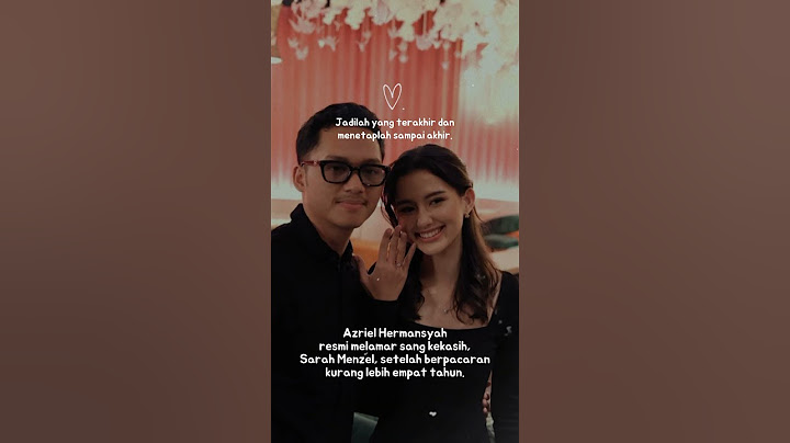 Azriel Hermansyah resmi melamar sang kekasih, Sarah Menzel #azrielhermansyahlamaran
