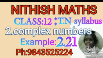 Class:12, Example 2.21, Find the cartesian form of the locus of Z